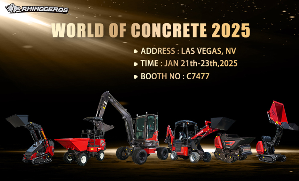 RHINOCEROS at World of Concrete 2025 RHINOCEROS earthmoving machinery at World of Concrete 2025, Las Vegas — Booth C7477