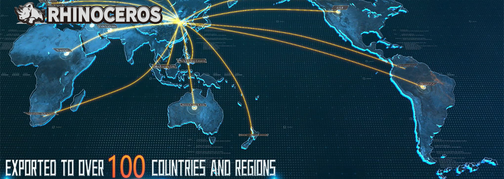 Rhinoceros global export markets Rhinoceros construction equipment exported to over 100 countries worldwide