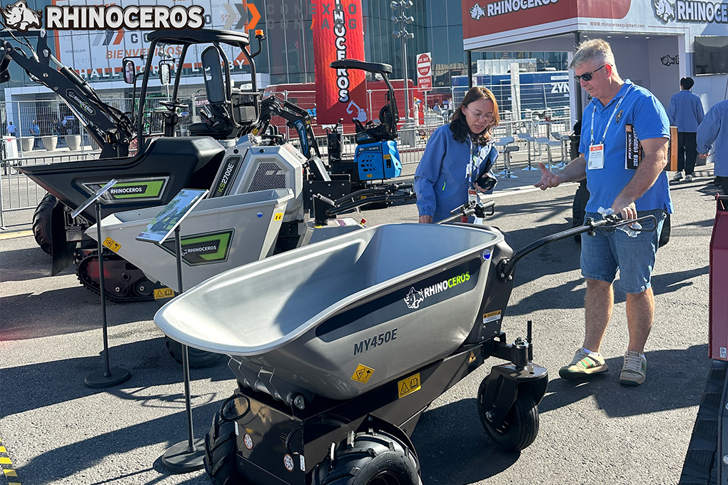Rhinoceros global expansion at CONEXPO 2026 Rhinoceros team and machines highlighting global expansion at CONEXPO CON AGG 2026